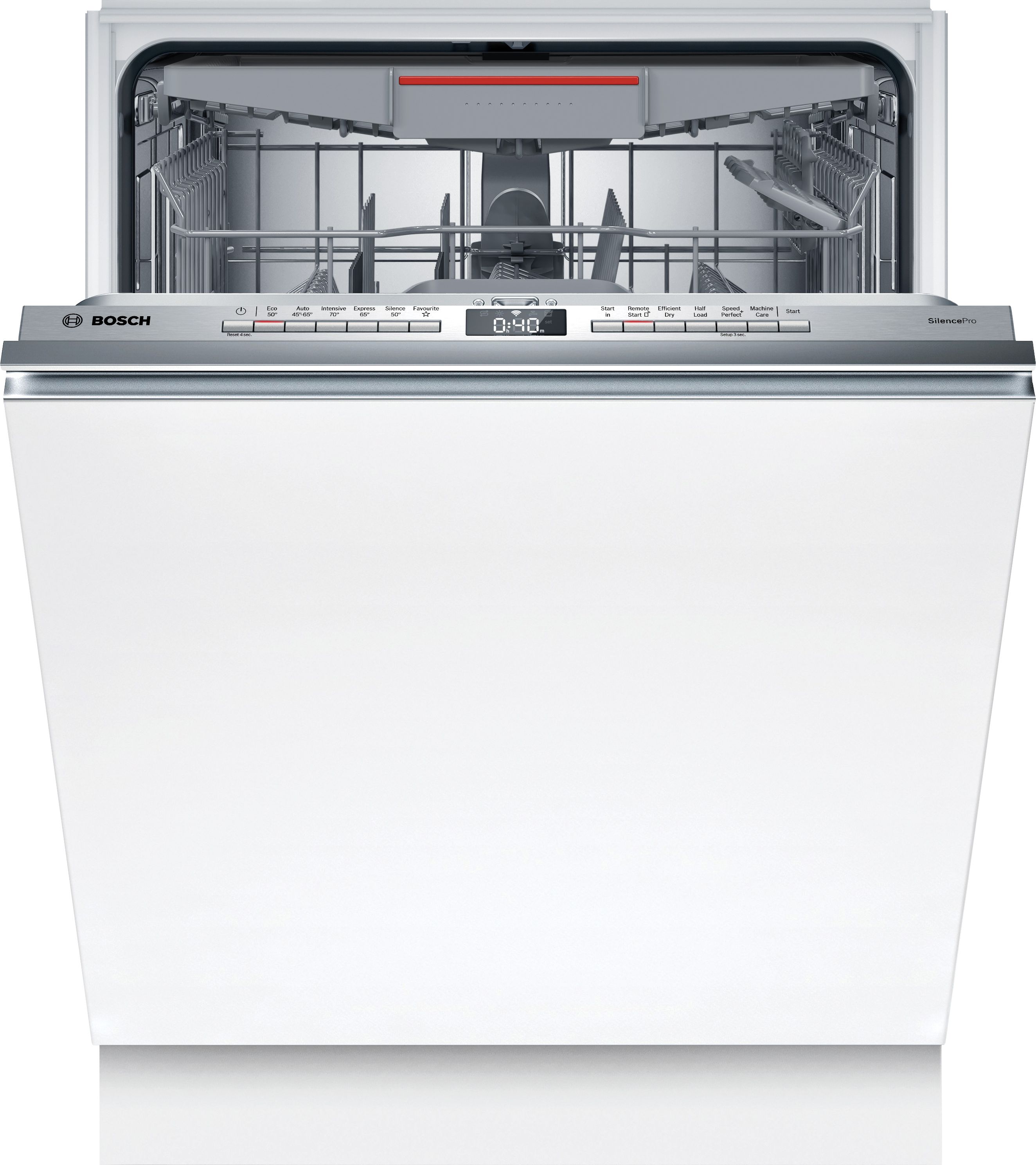 Image of Bosch Series 4 SMV4ECX23G Fully Integrated Full Size Dishwasher - Stainless Steel Control Panel with Fixed Door Hinge Kit - C Rated, Stainless Steel
